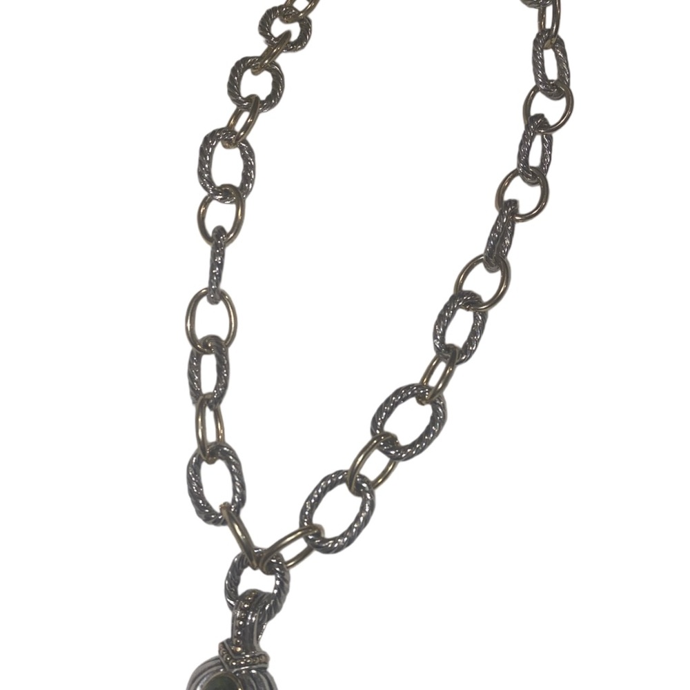 Elegant Silver and Gold twisted cable  Chain Necklace